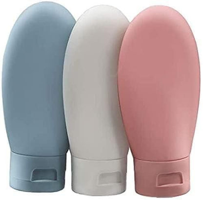 Leak-Proof Silicone Travel Toiletry Bottles – 60 ml (Set of 3)